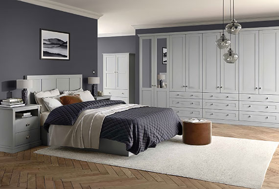 Image of a Dylan Bedroom in Matt Light Grey