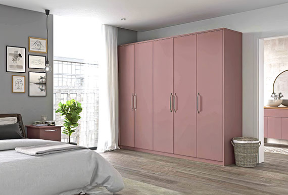 Image of an Edged Tribeca Bedroom in Matt Antique Rose