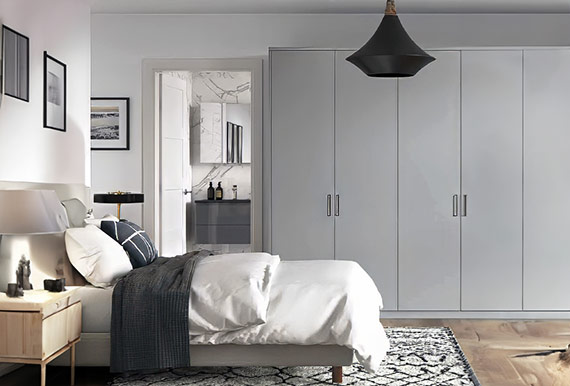 Image of an Edged Tribeca Bedroom in Matt Light Grey