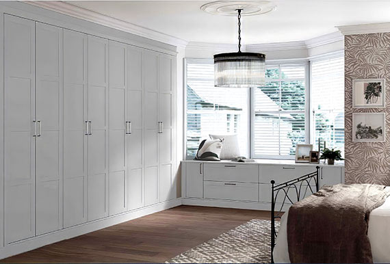 Painted Solid Parker Bedroom Light Grey Image