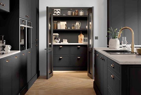 Image of Mock In-Frame Jones Kitchen in Matt Black