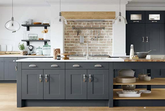 Image of the Plain Shaker Athlone Kitchen in Graphite