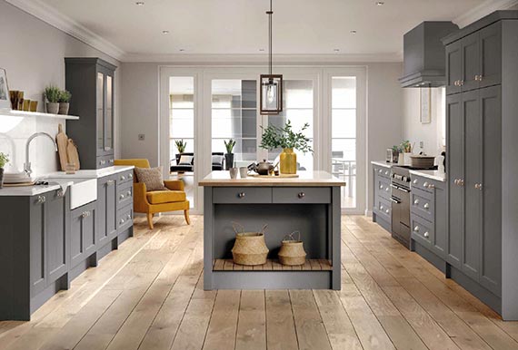 Image of the Bastille Kitchen in Legno Dust Grey