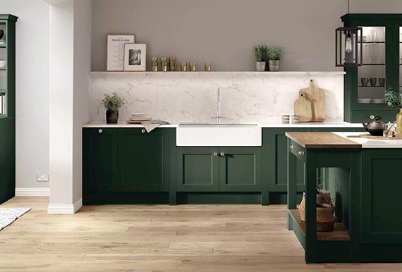 Image of the Bastille Kitchen in Legno Evergreen