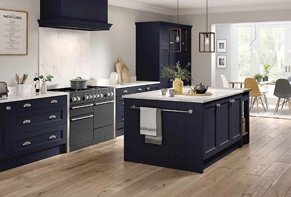 Image of the Bastille Kitchen in Legno Indigo