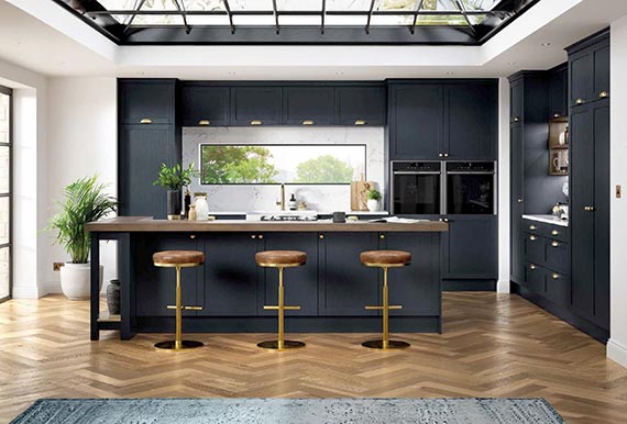 Image of the Harlem Legno Kitchen in Indigo