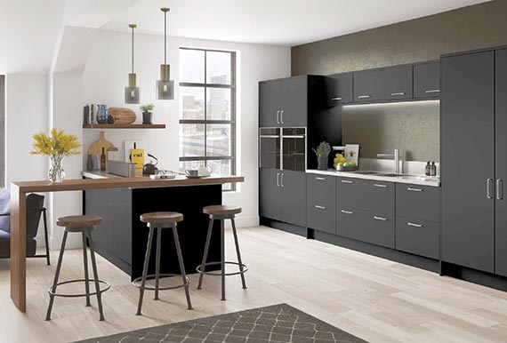 Image of the Edged Tribeca Kitchen in Matt Black