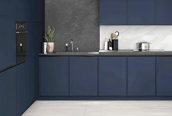 Image of the Vaasa Kitchen in Indigo