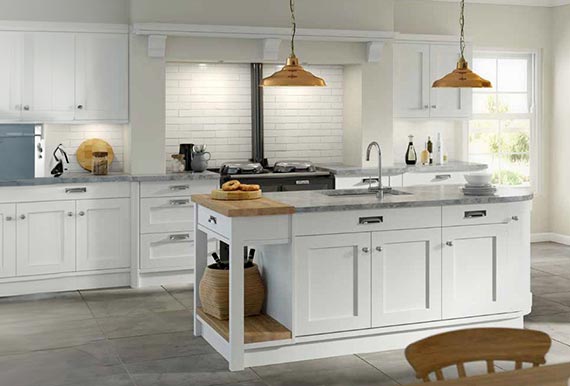 Image of the Painted Hartford Kitchen in White